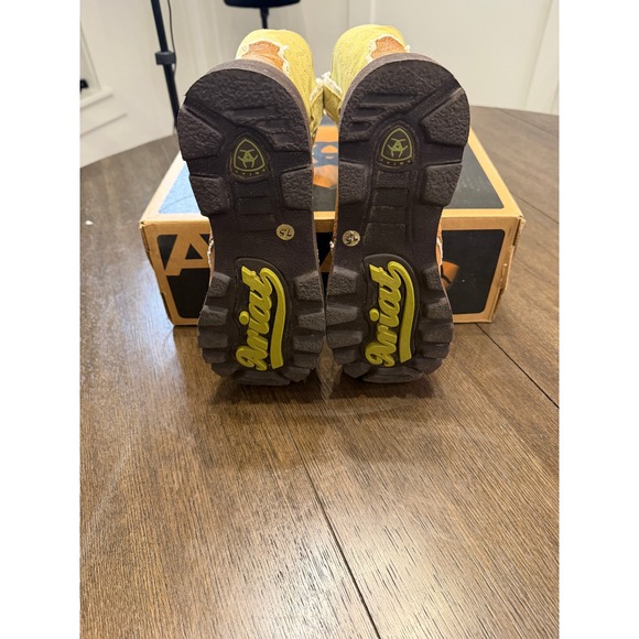 Ariat Womens Fatbaby Saddle Rust Distressed Ostrich Print Kiwi Cowboy Boots 7.5 - Picture 5 of 6